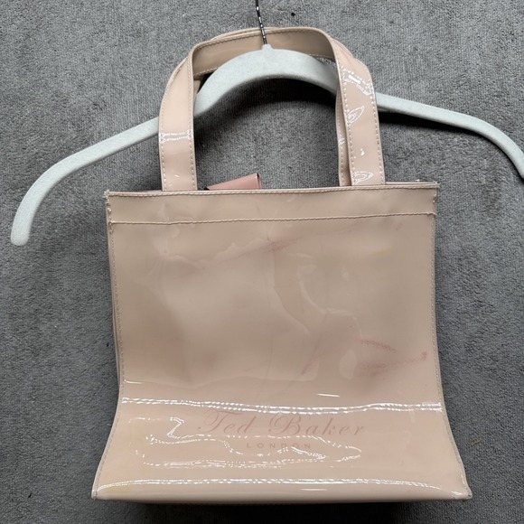 Ted Baker London Tote Bag‎ Pink Patent Bow Small Purse Glossy Satchel - Picture 4 of 13